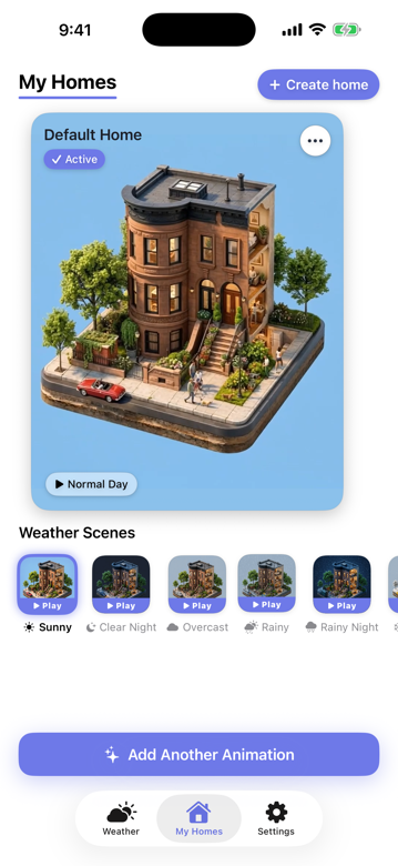 My Homes gallery of weather scenes